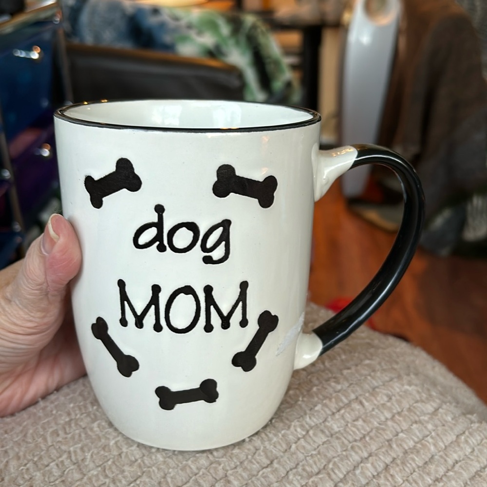 COPY - ‘Dog Mom’ Large Stoneware 20 oz Coffee  Mug by Petrageous Designs.  New!